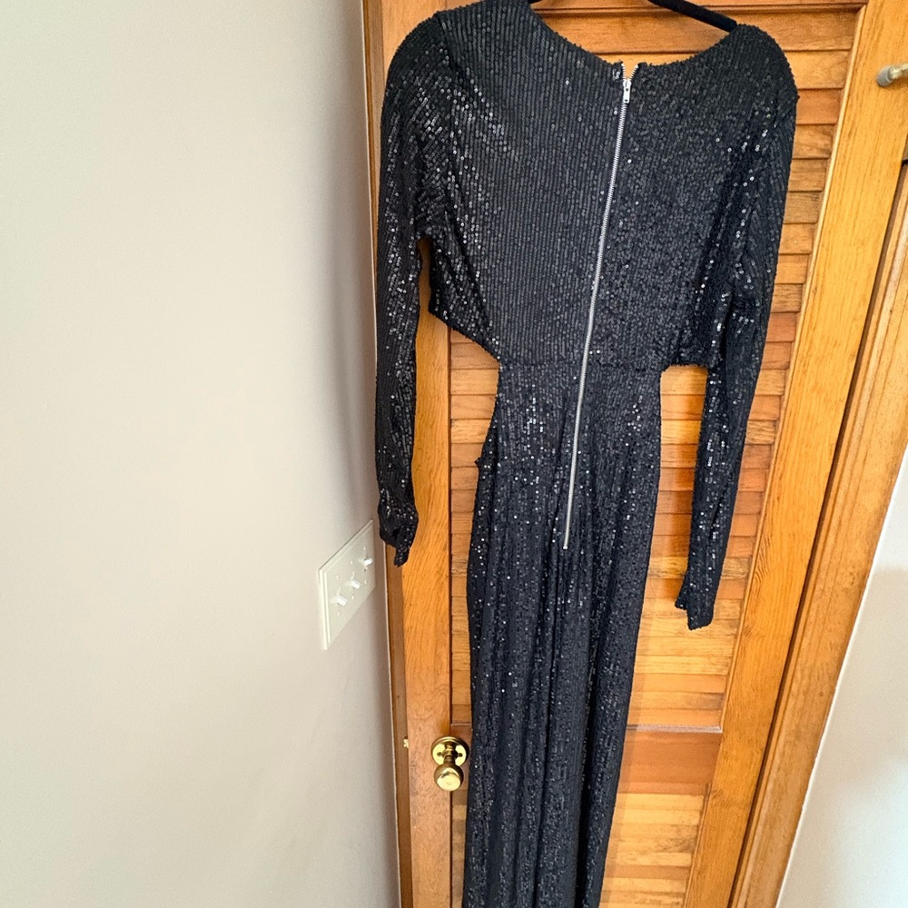 Fashion Nova Black Sequin Jumpsuit - Picture 3 of 3